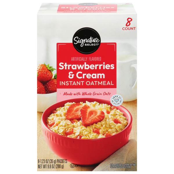 Signature SELECT Strawberries & Cream Instant Oatmeal