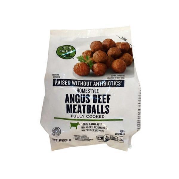 Open Nature Homestyle Fully Cooked Angus Beef Meatballs (14 oz) Instacart