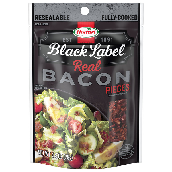 Hormel Black Label Fully Cooked Bacon Pieces, 2.8 OZ