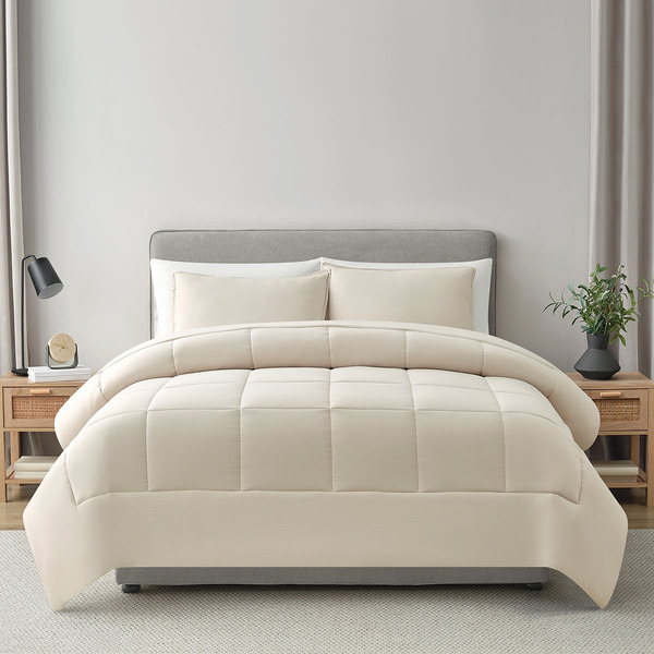 Nestwell Twin/Twin XL Comforter Quilt 2-Piece Set, 86 x 68 in - Sand