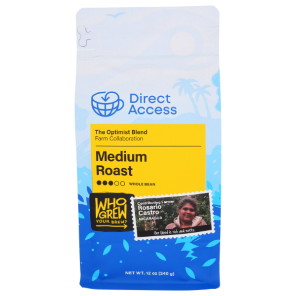 Direct Access Direct Access The Optimist, Whole Bean Coffee, Medium Roast, 12 oz — product image