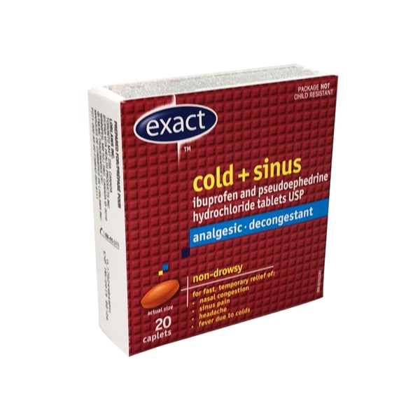 Exact Cold & Sinus Relief Capsule (20 ct) Instacart