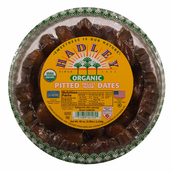 Deglet Noor Organic Whole Pitted Dates, 2.5 lbs