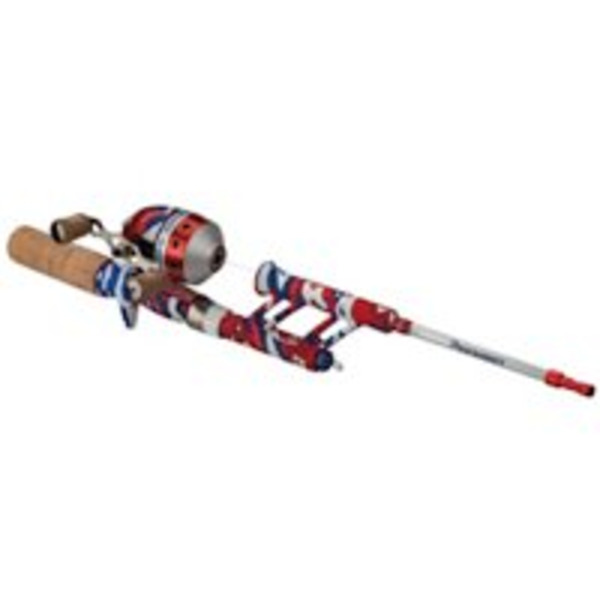 DMF Bait Company Krazy Americana Micro Pocket Spincast Rod & Reel Combo - Red, White & Blue