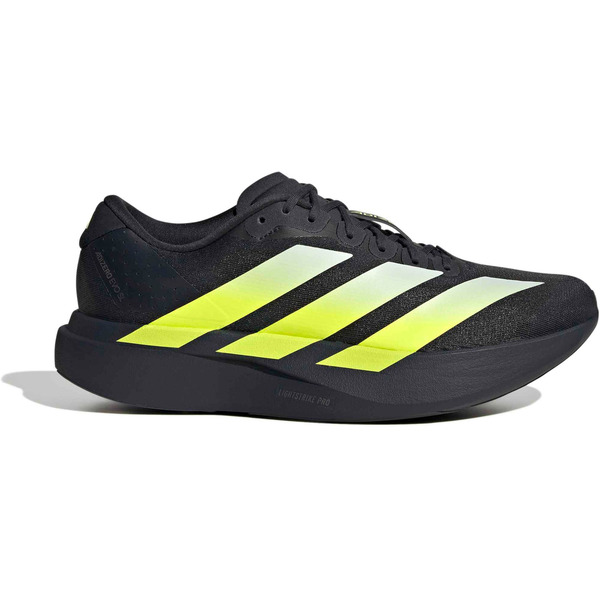 adidas Men's Adizero Evo SL Exo Running Shoes, Size 11 Medium/D - Night Grey/Solar Yellow/Grey