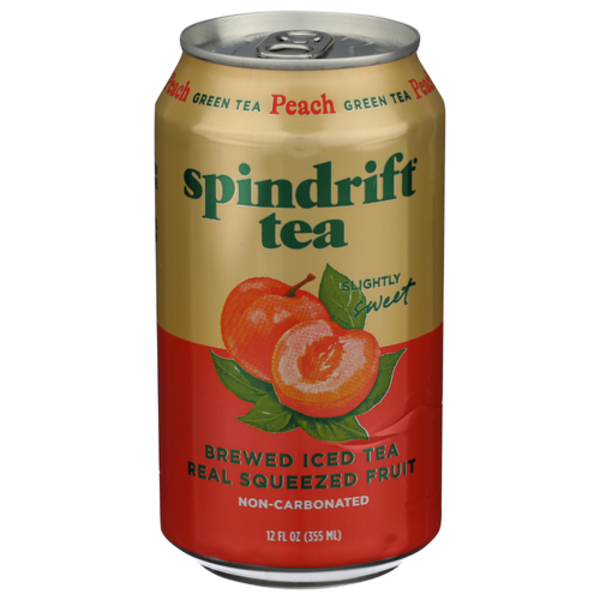 Spindrift Peach Green Brewed Iced Tea Real Squeezed Fruit
