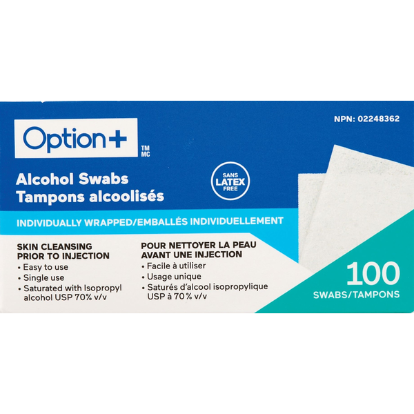 OPTION+ Alcohol Swabs Same-Day Delivery | Rexall