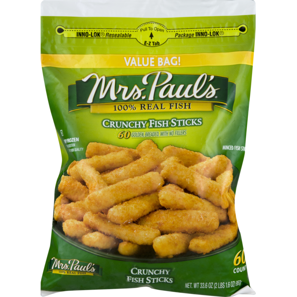 Mrs. Paul's 100 Real Fish Crunchy Fish Sticks 60 CT (60 ct) Instacart