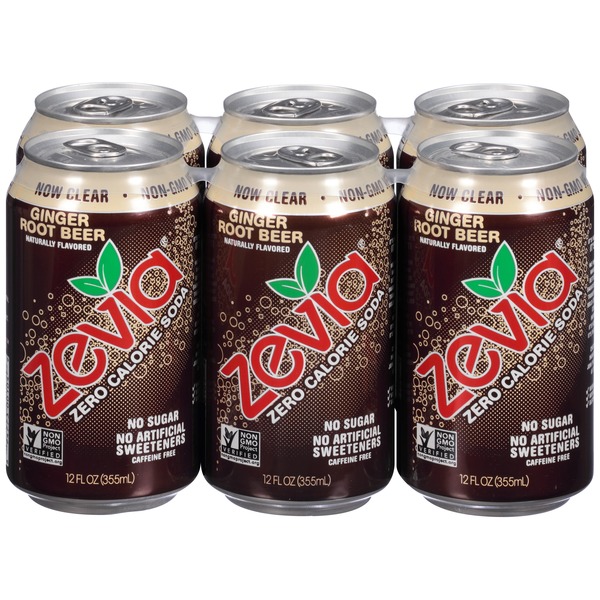 Zevia Zero Calorie Ginger Root Beer Soda (12 fl oz) from HEB Instacart