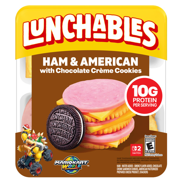 Lunchables Ham & American with Chocolate Creme Cookies