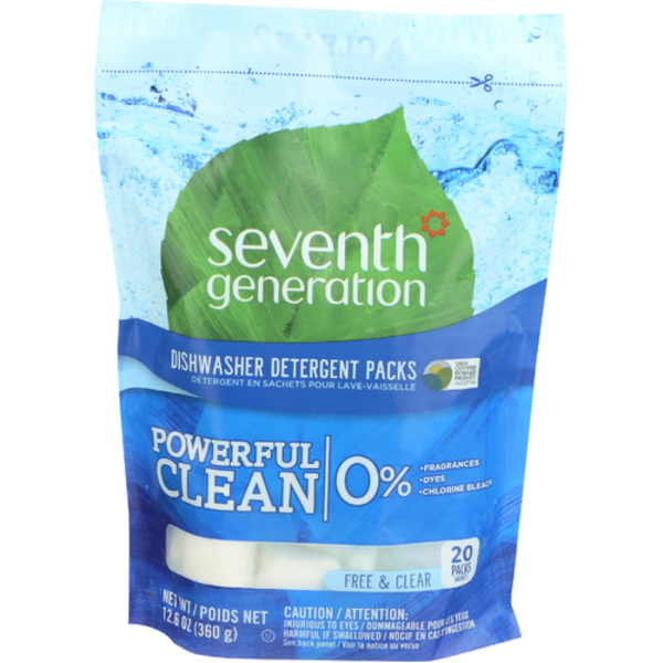Seventh Generation Free & Clear Dishwasher Detergent Packs Same