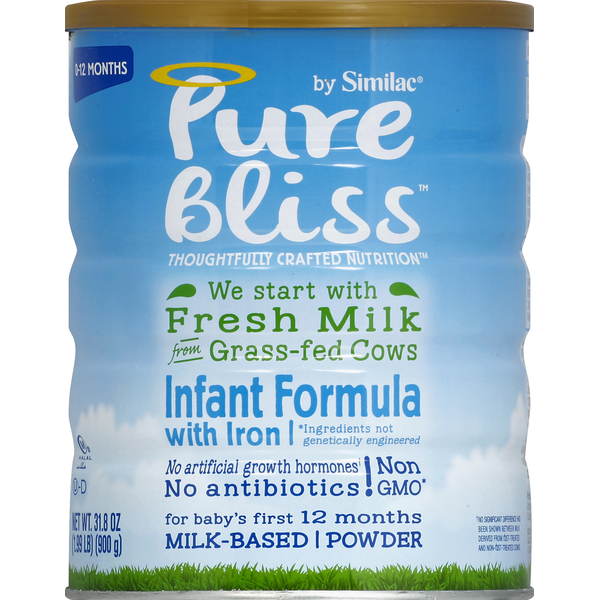 Pure Bliss By Similac Milk Based Infant Formula Powder Can (31.8 oz) - Instacart