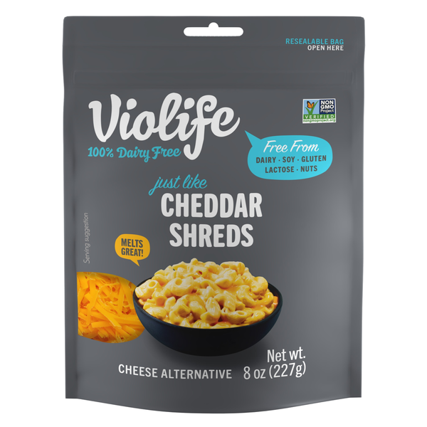 Violife Just Like Cheddar Shreds Shredded Cheese, Dairy-Free Vegan