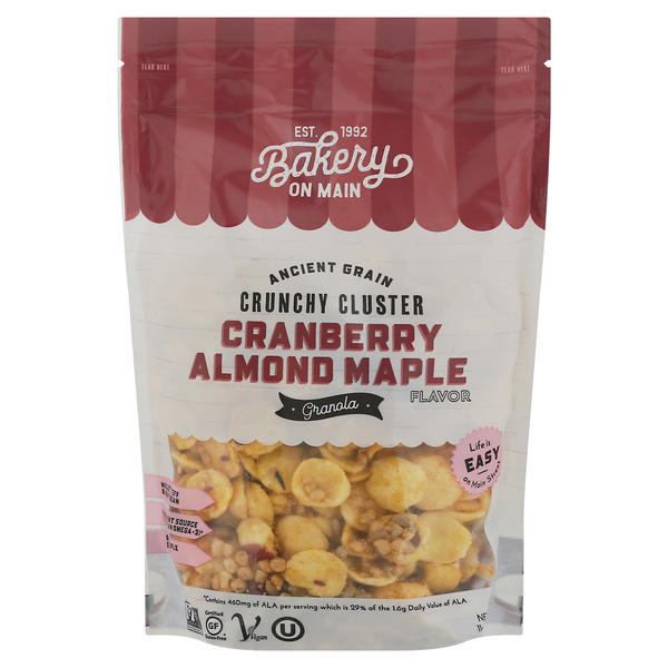 Bakery On Main Granola, Cranberry Almond Maple Flavor, Crunchy Cluster