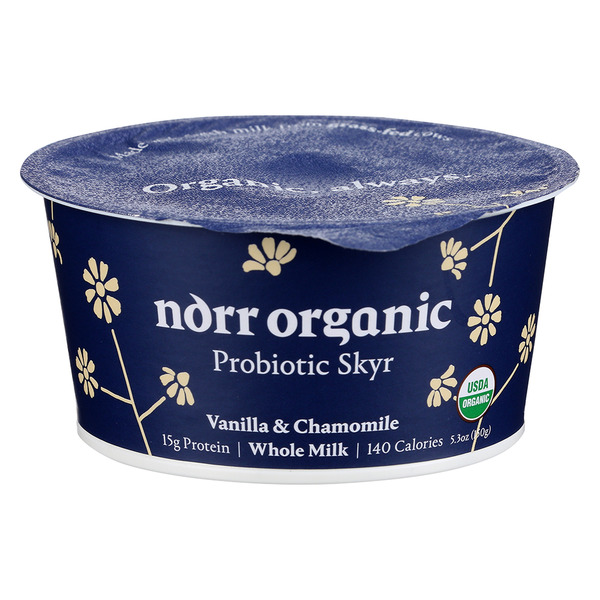 Norr Organic Probiotic Skyr, Vanilla & Chamomile, Whole Milk Same
