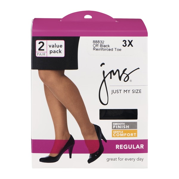 Jms Reinforced Toe Pantyhose Regular X Off Black Ct Ct Instacart