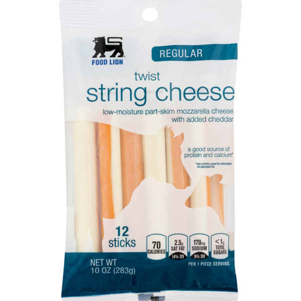 Food Lion String Cheese, Twist, Regular, Bag (10 oz) - Instacart