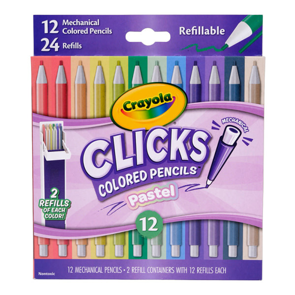Crayola Clicks Pastel Colored Mechanical Pencils