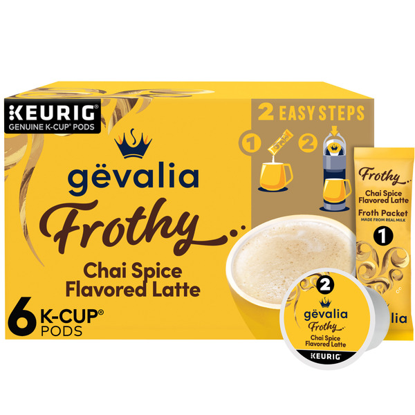 Gevalia 2-Step Chai Spice Latte Espresso Coffee K-Cup® Pods with