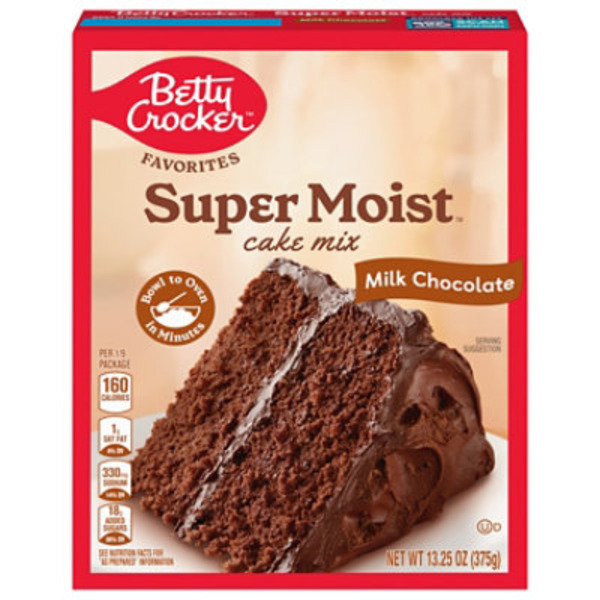 Betty Crocker Delights Supermoist Milk Chocolate Cake Mix - 13.25 Oz