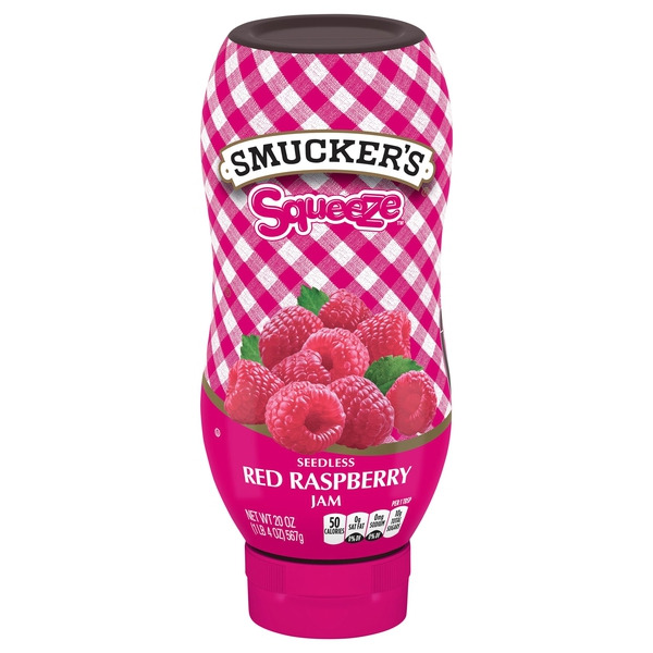 Smucker's Squeeze Seedless Red Raspberry Jam, Squeezable Same-Day