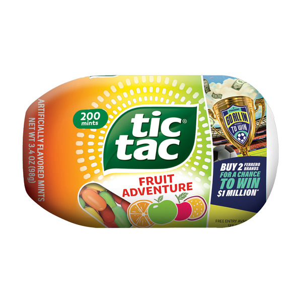 Tic Tac Fruit Adventure, On-the-Go Pocket-Sized Mints, 200 pieces