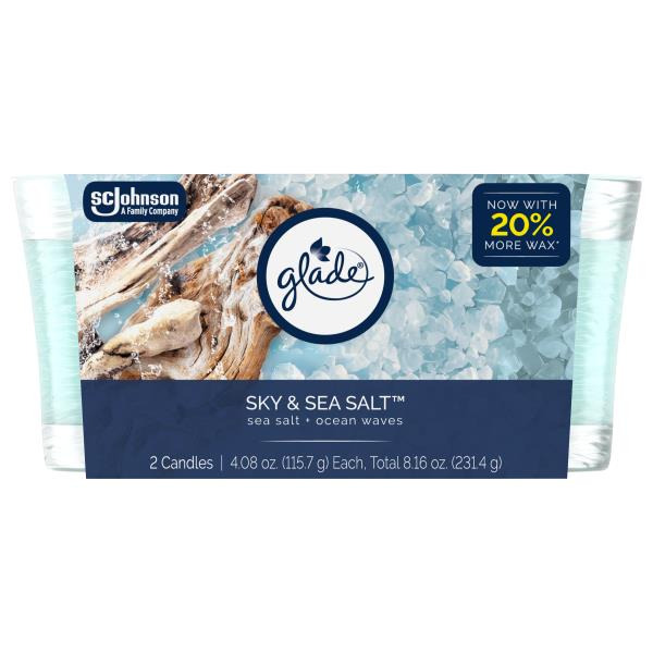 Glade Single Wick Candle, Sky & Sea Salt Same-Day Delivery or Pickup ...