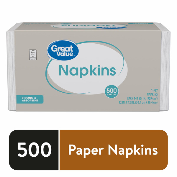 Walmart Great Value Strong Absorbent Family Napkins 500 Count Same Walmart great value strong absorbent family napkins 500 count same