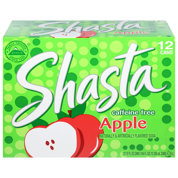 Shasta Soda, Caffeine Free, Apple