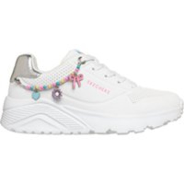 SKECHERS Girls' Preschool Uno Lite Charm Bracelet Sneakers, Size 12.5