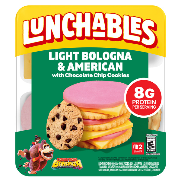 Lunchables Light Bologna & American Cheese Cracker Stackers Kids Lunch Snack Kit