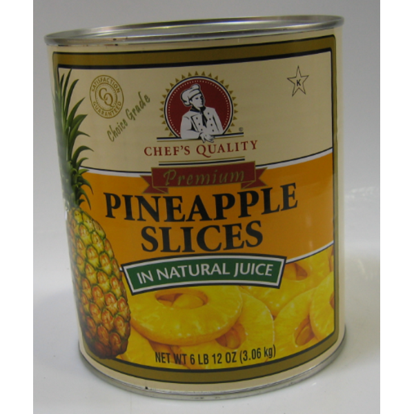 Chef's Quality - Sliced Pineapples in Light Syrup - #10 cans