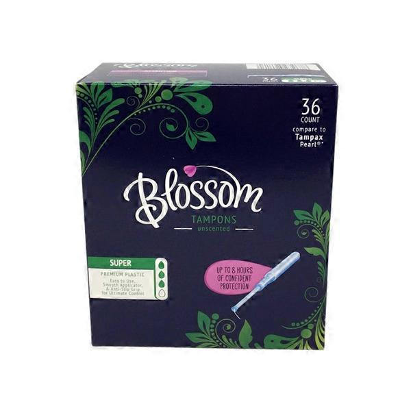Blossom Super Plastic Tampons (36 ct) Instacart