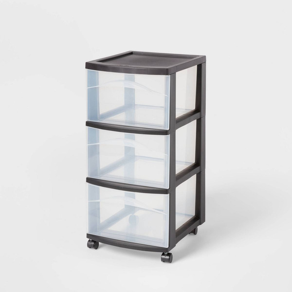 Brightroom 3 Drawer Medium Cart Black - ™