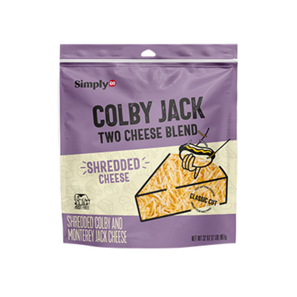 SimplyGO Shredded Colby Jack Cheese