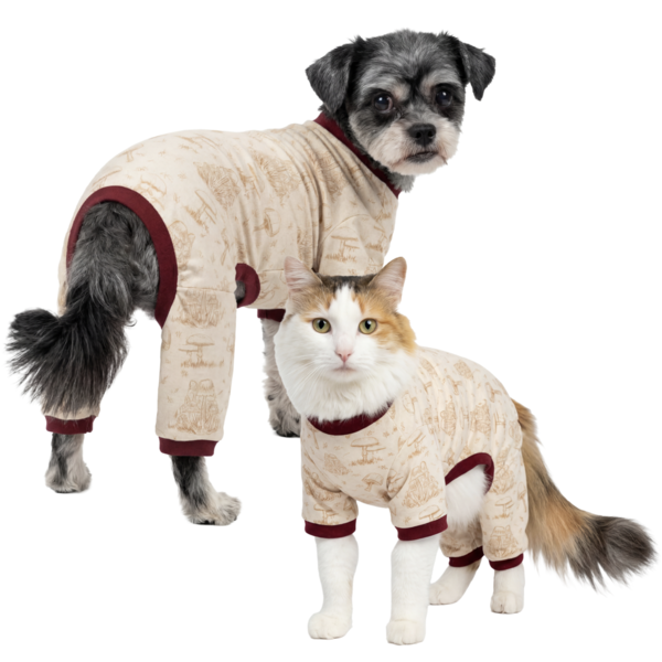 Play On Fall Dog Pajamas, M - Mushroom