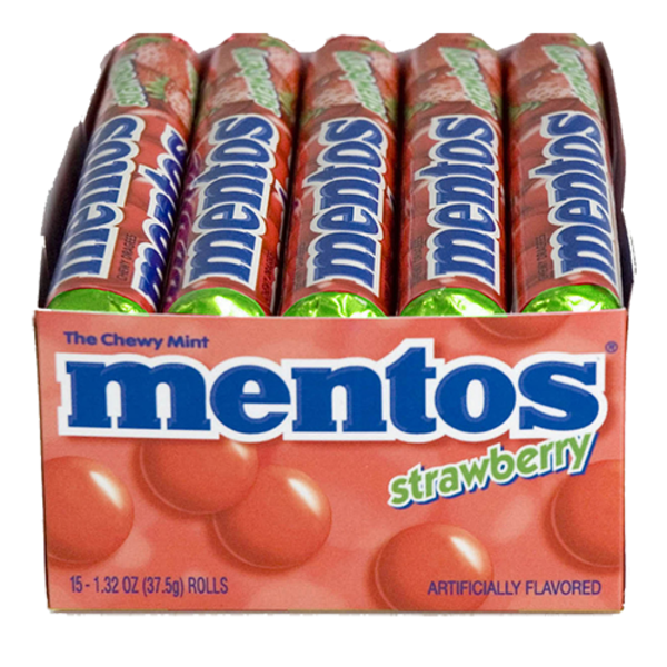 Mentos - Strawberry Candy - 15/1.3 oz