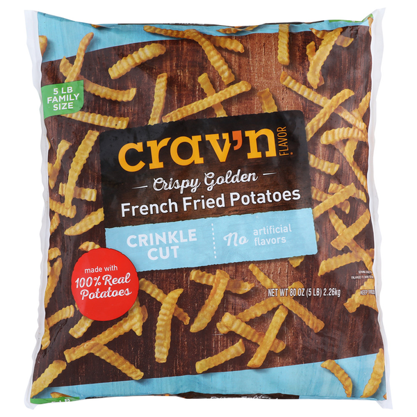 Crav'n Flavor Frozen Fries Crinkle Cut 5 Lb Same-Day Delivery or