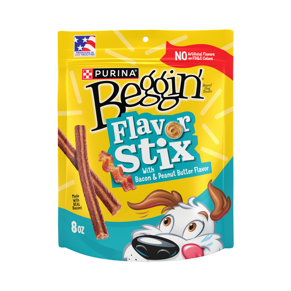 Beggin' Purina Beggin’ Flavor Stix With Bacon and Peanut Butter Flavor Dog Chew Stix
