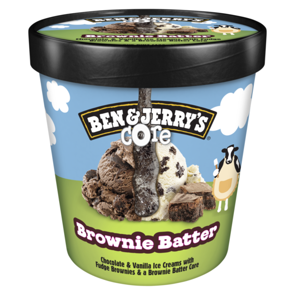 Ben & Jerry's Brownie Batter Chocolate & Vanilla Ice Cream Pint