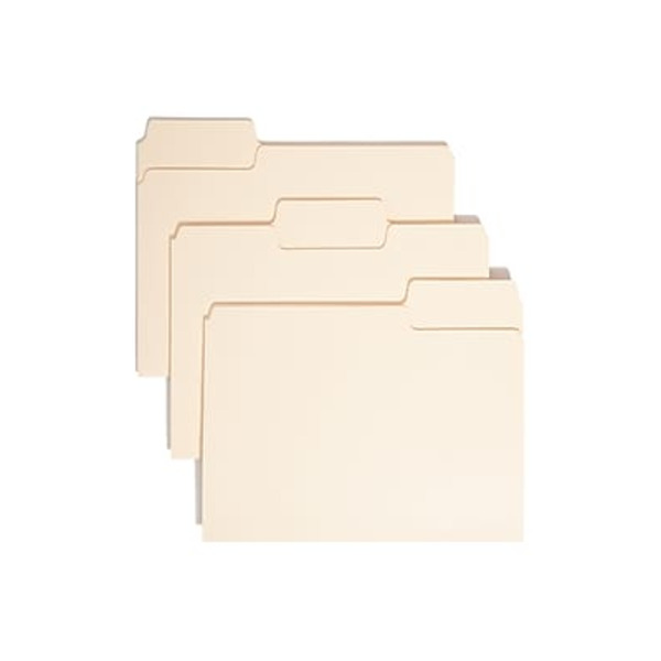 Smead 10401 1/3-Cut Tab Manila Super Tab Heavyweight File Folder Box