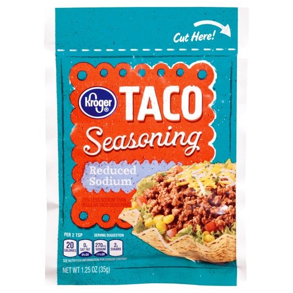 Kroger Reduced Sodium Taco Seasoning Mix (1.25 oz) from Fry's Instacart