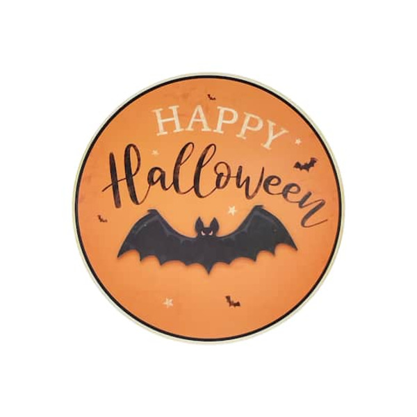 Ashland Happy Halloween Round Wall Decor - Orange & Black