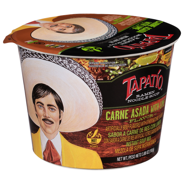 Tapatio Hot Carne Asada with Lime Flavor Ramen Noodle Soup