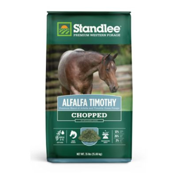 Standlee Premium Western Forage Alfalfa/Timothy Grass Hay Chopped Horse Feed, 35 lb.