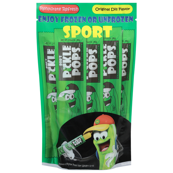 Bob's Pickle Pops Pickle Pops, Original Dill Flavor, Sport Same