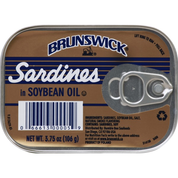 Brunswick Sardines, in Soybean Oil (3.75 oz) Instacart