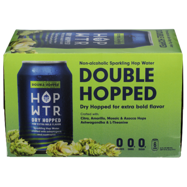 Hop Wtr NA Sparkling Double Hopped Water 6 Pack Cans