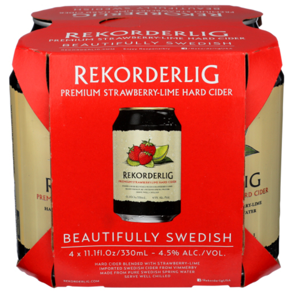 Rekorderlig Strawberry-Lime Hard Cider 4 Pack Cans Same-Day