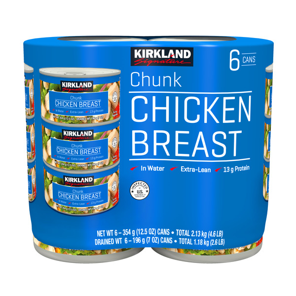 Kirkland Signature Premium Chunk Chicken Breast, 12.5 oz, 6 ct